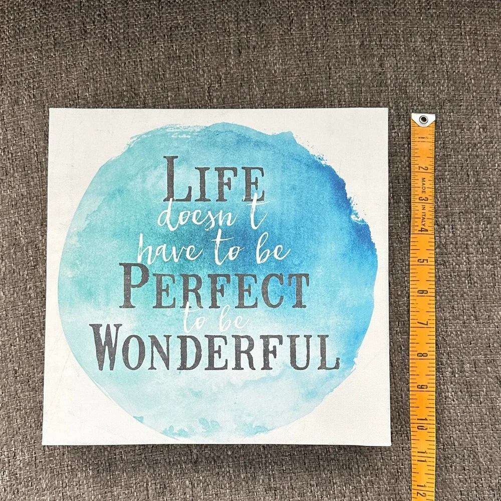 Blue and White Inspirational Wall Art